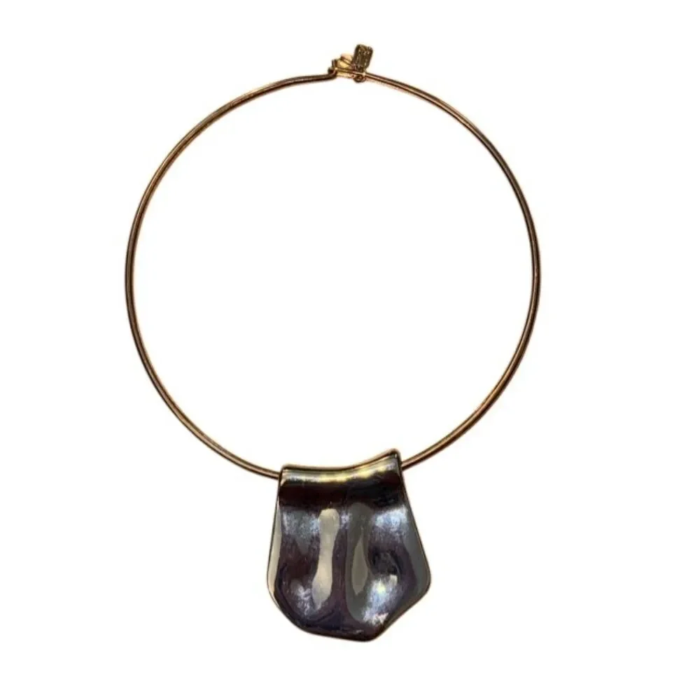 Robert Lee Morris Soho Gold Petal Wire Necklace
